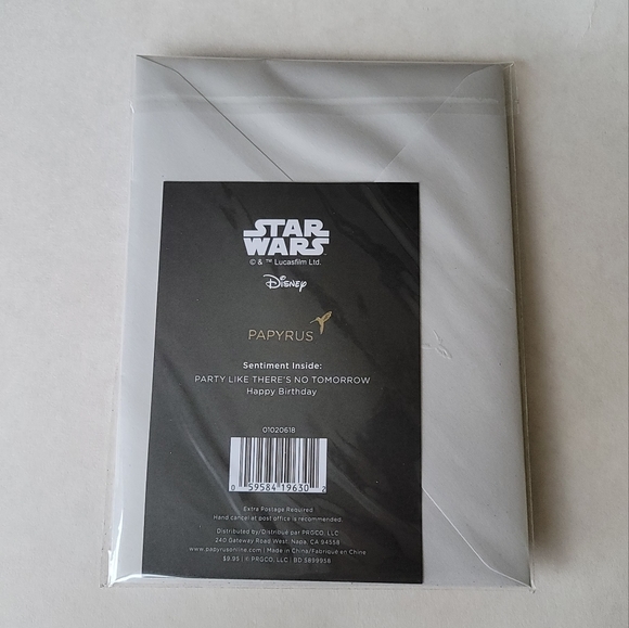 Papyrus Star Wars Birthday Card BNWT - Picture 2 of 2